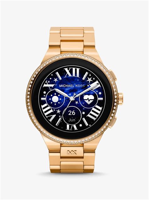 smartwatch michael kors gold|gold tone smartwatch.